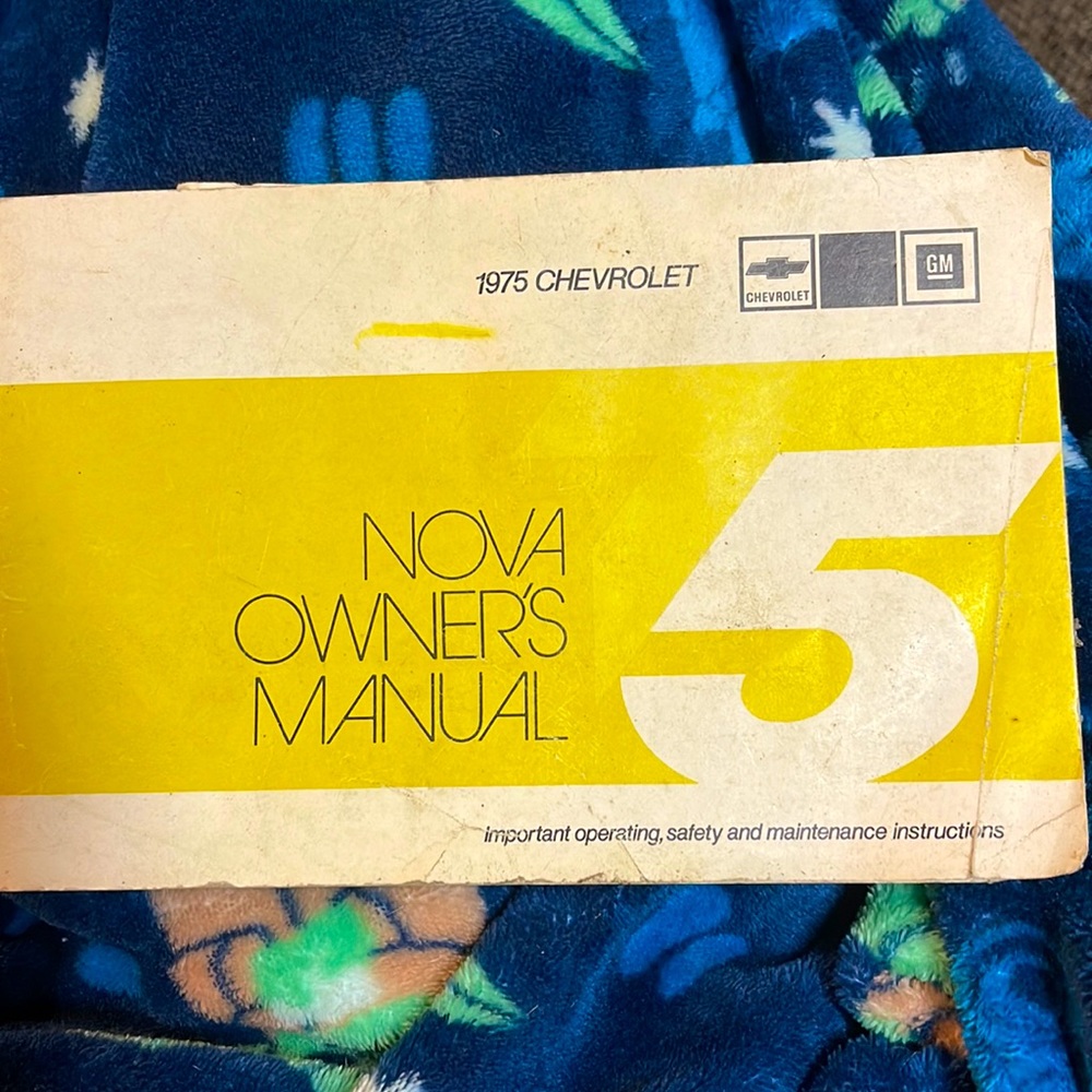 1975 Chevrolet Nova owners manual.